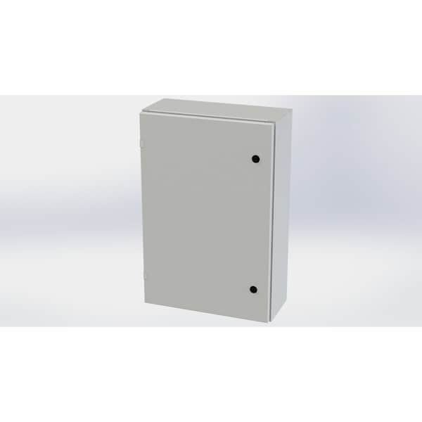 1/4 Turn Latch Electrical Enclosures, 30 in H, 8 in D, 20 in W, NEMA 3R, 4, 12, 13, Carbon Steel